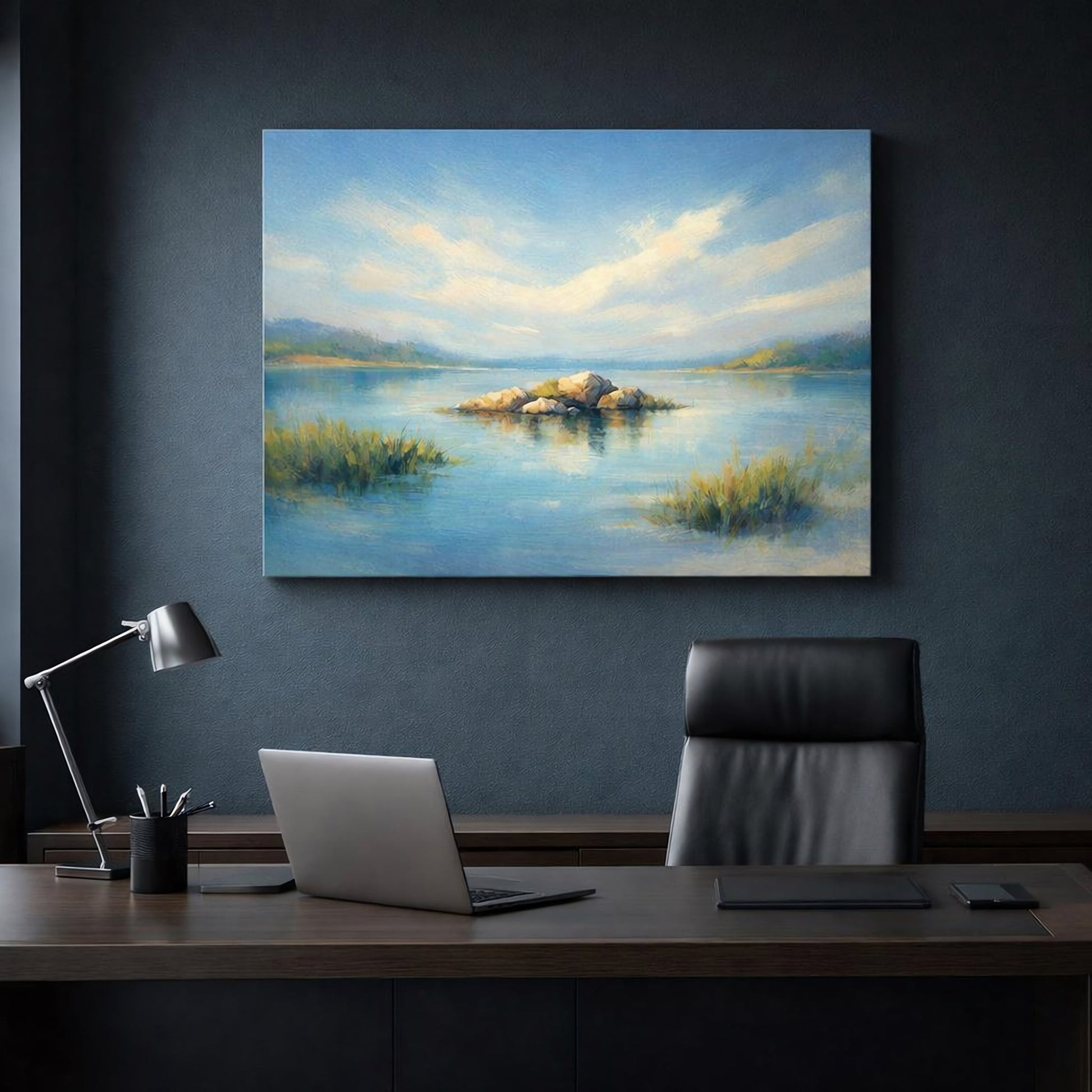 Nature Blue Landscape - Canvas Wall Art Print - YesArtYes