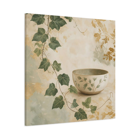 Main Mockup. Nature Botanical Bowl Earthy Botanical shown as stretched canvas wall art