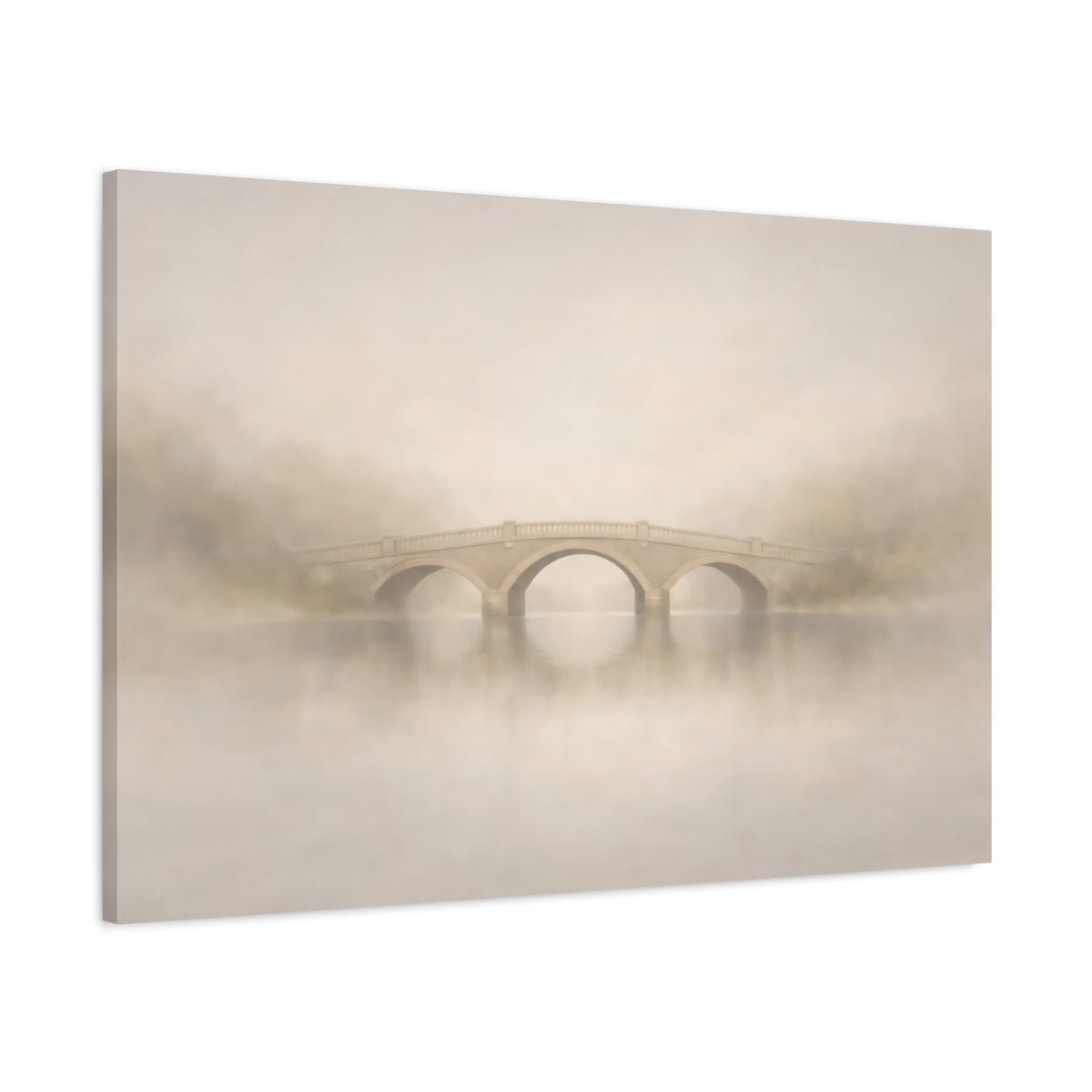 Nature Bridge Misty Landscape - Canvas Wall Art Print - YesArtYes