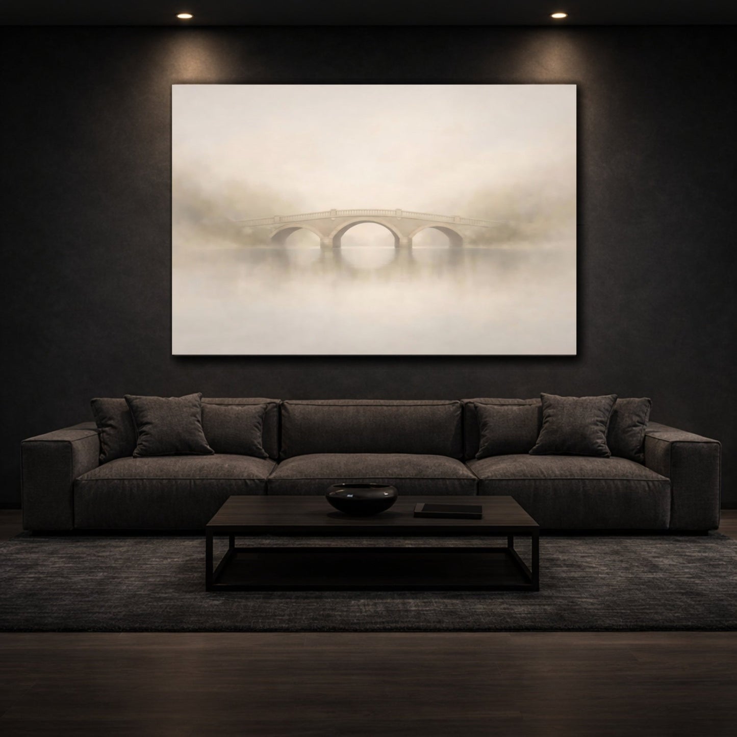Nature Bridge Misty Landscape - Canvas Wall Art Print - YesArtYes