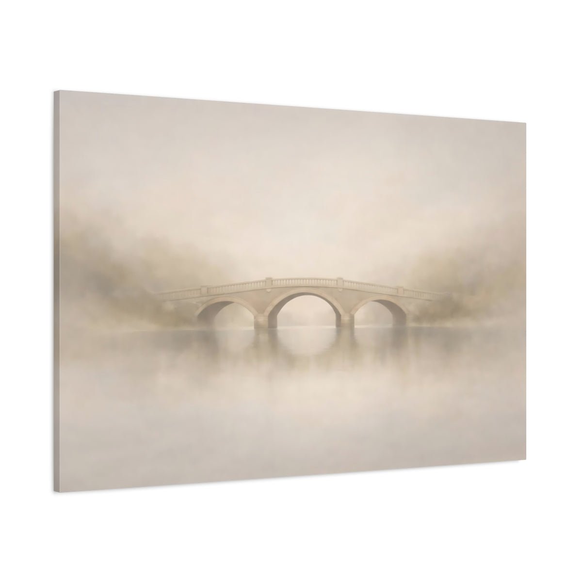 Nature Bridge Misty Landscape - Canvas Wall Art Print - YesArtYes