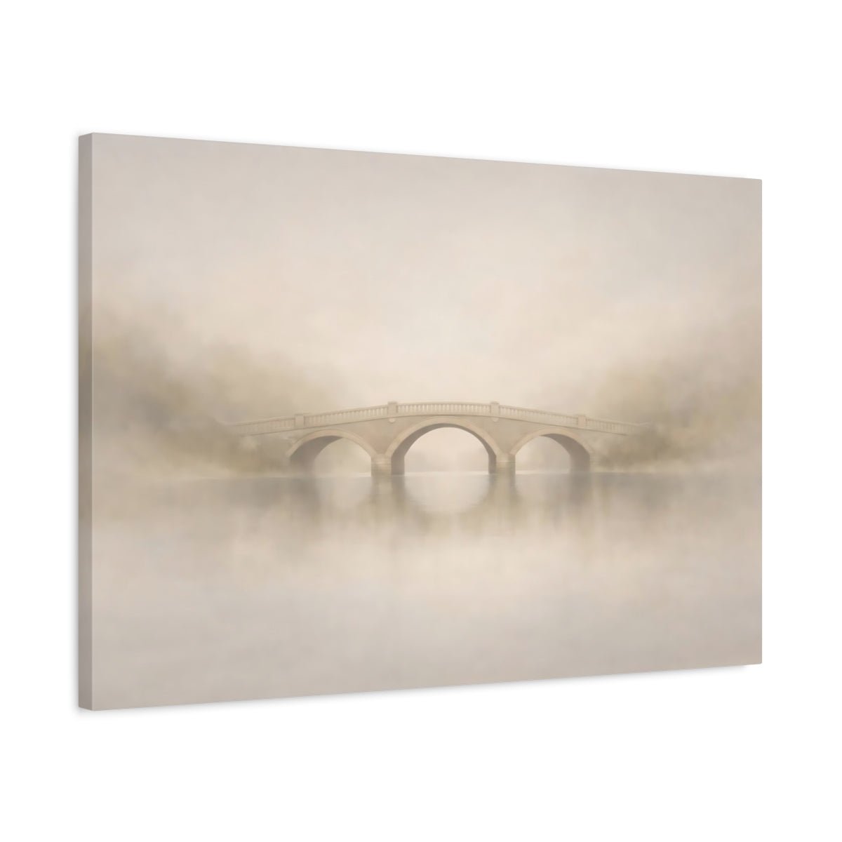 Nature Bridge Misty Landscape - Canvas Wall Art Print - YesArtYes