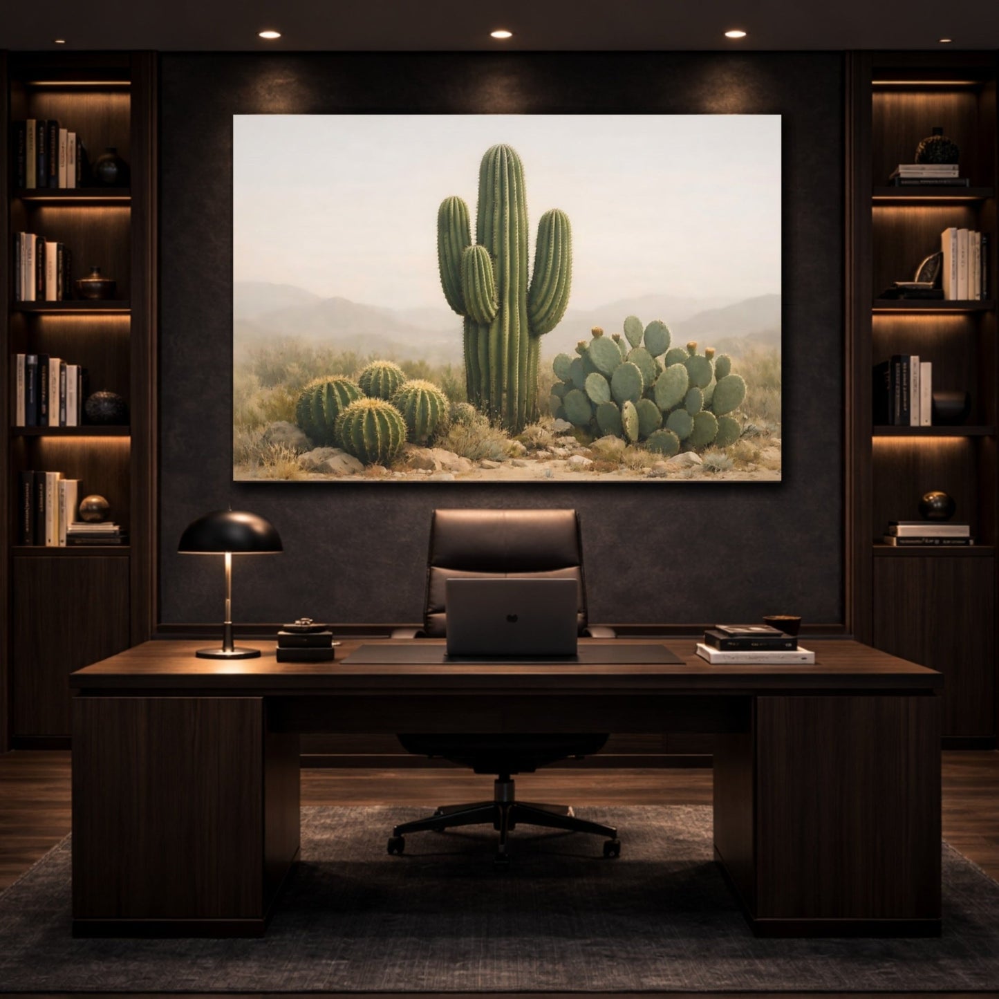 Nature Cacti Desert Landscape - Canvas Wall Art Print - YesArtYes