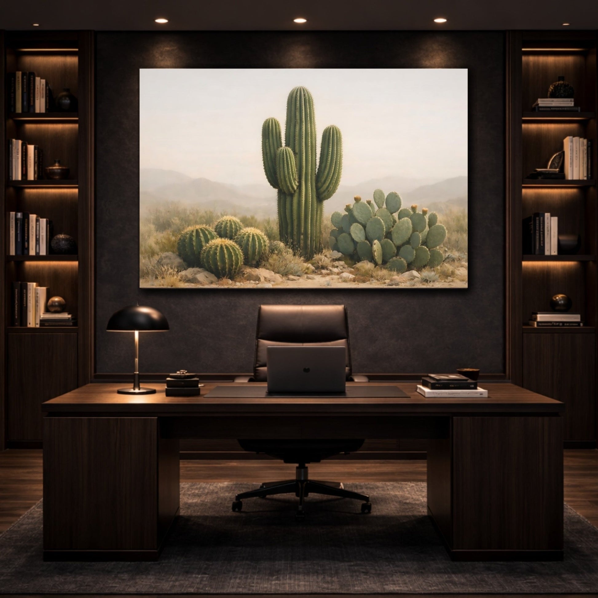 Nature Cacti Desert Landscape - Canvas Wall Art Print - YesArtYes