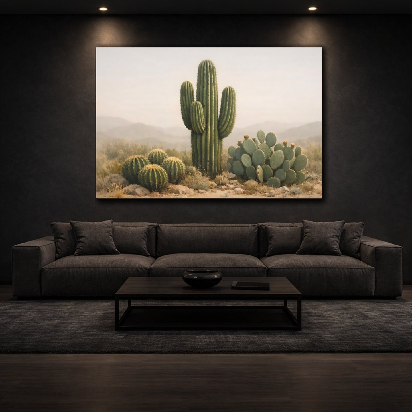 Nature Cacti Desert Landscape - Canvas Wall Art Print - YesArtYes