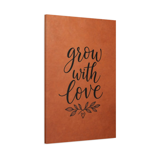 Main Mockup. Nature Calligraphy Quote Orange And Black shown as stretched canvas wall art