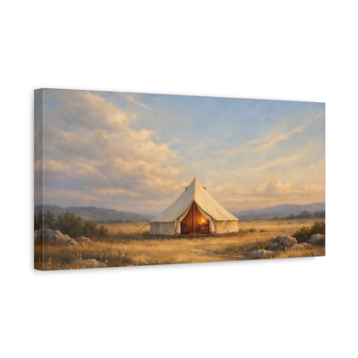 Toile murale Paysage Tente Chaude