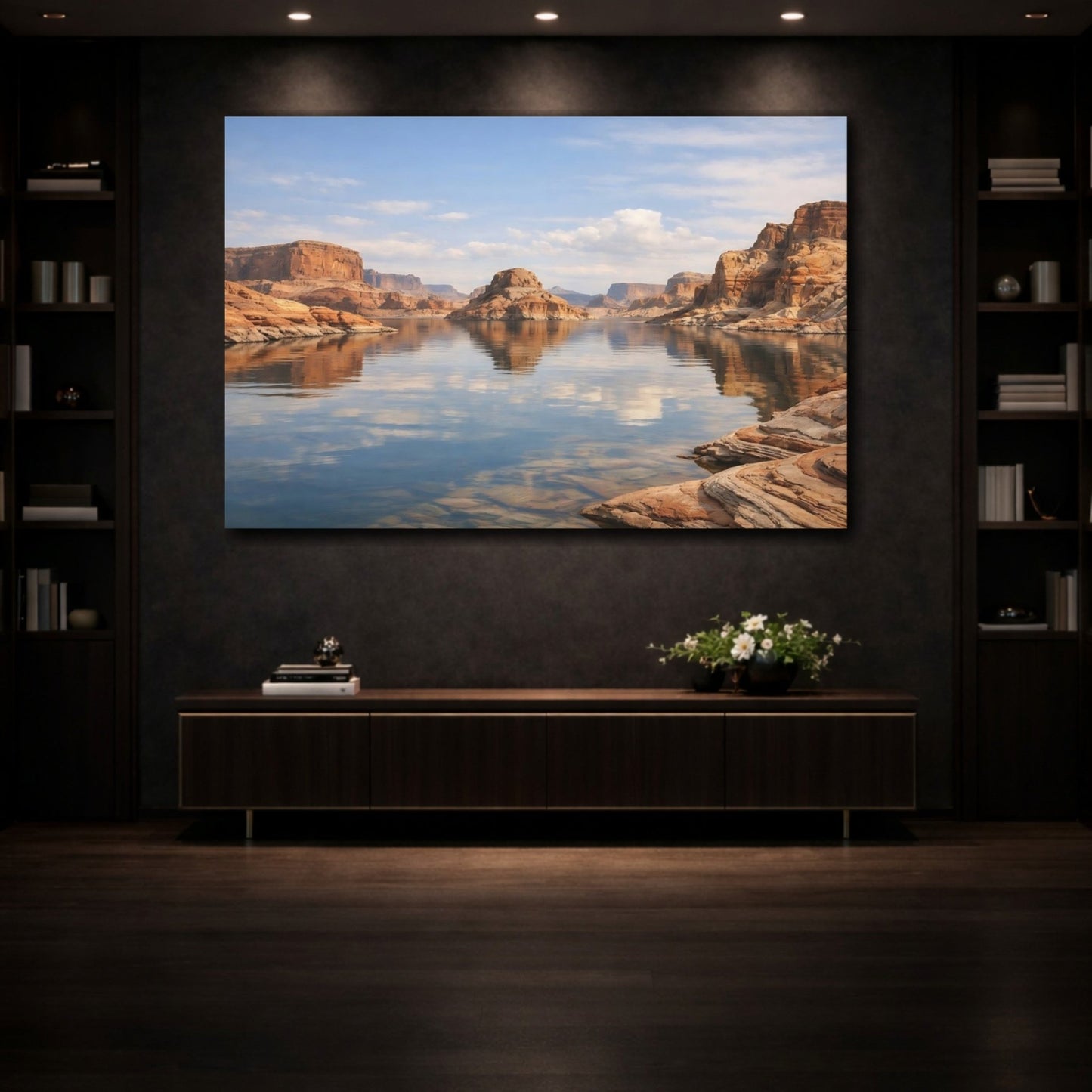 Nature Canyon Lake Landscape - Canvas Wall Art Print - YesArtYes