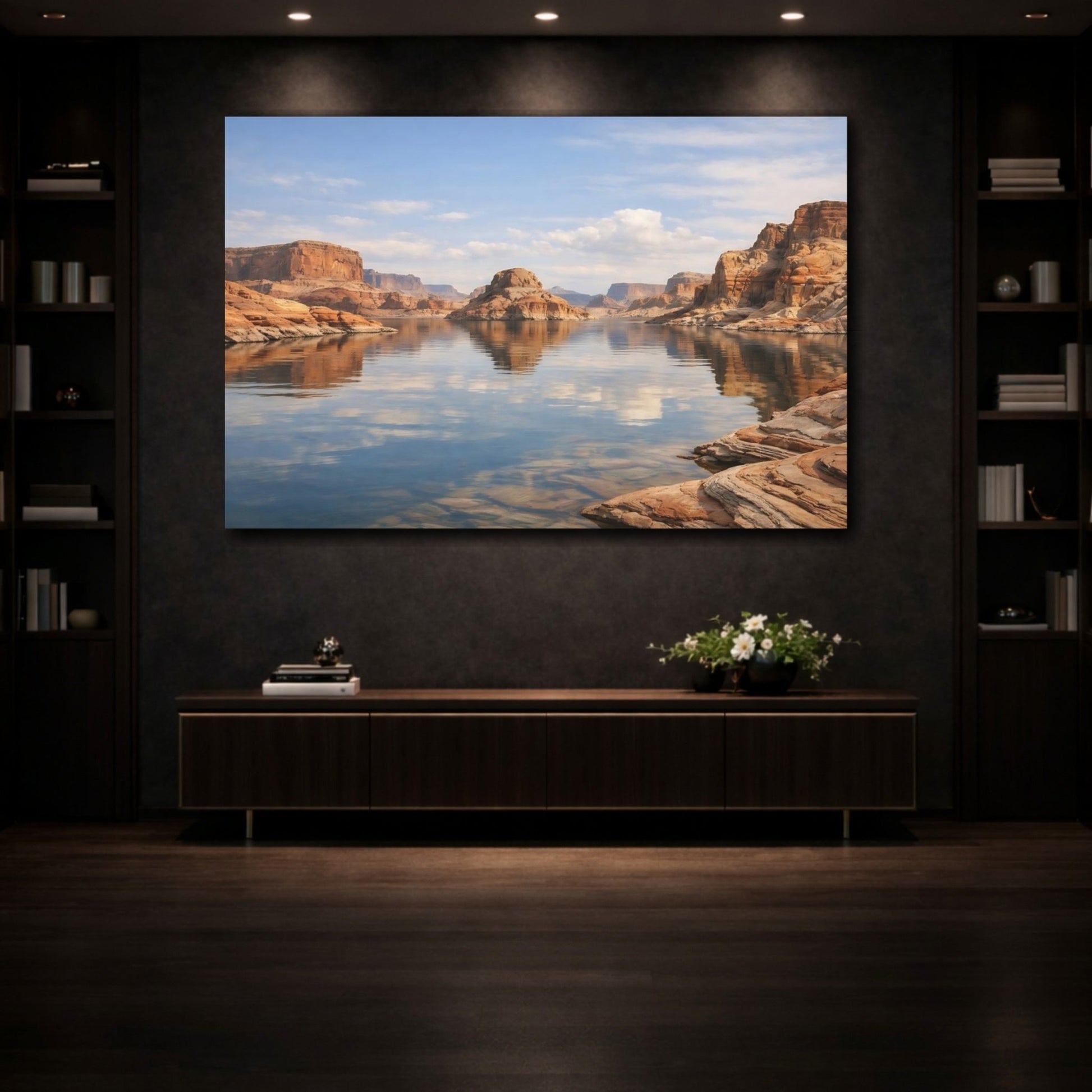 Nature Canyon Lake Landscape - Canvas Wall Art Print - YesArtYes