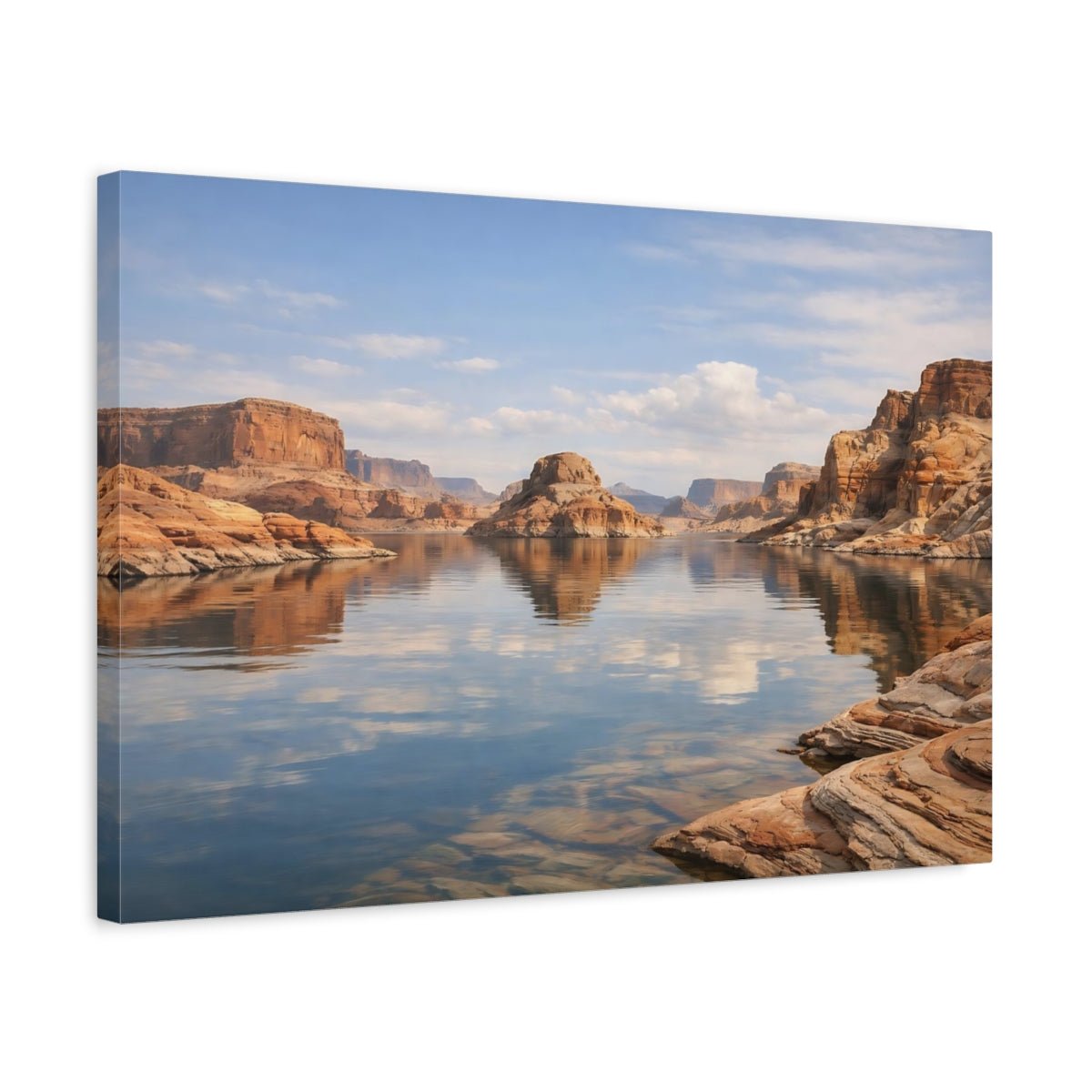 Nature Canyon Lake Landscape - Canvas Wall Art Print - YesArtYes