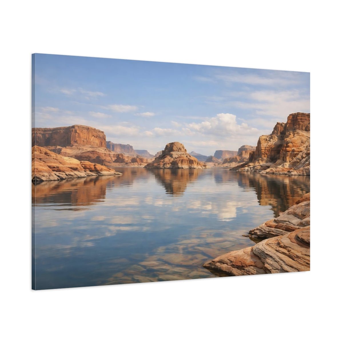 Nature Canyon Lake Landscape - Canvas Wall Art Print - YesArtYes