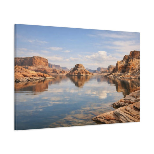 Nature Canyon Lake Landscape - Canvas Wall Art Print - YesArtYes