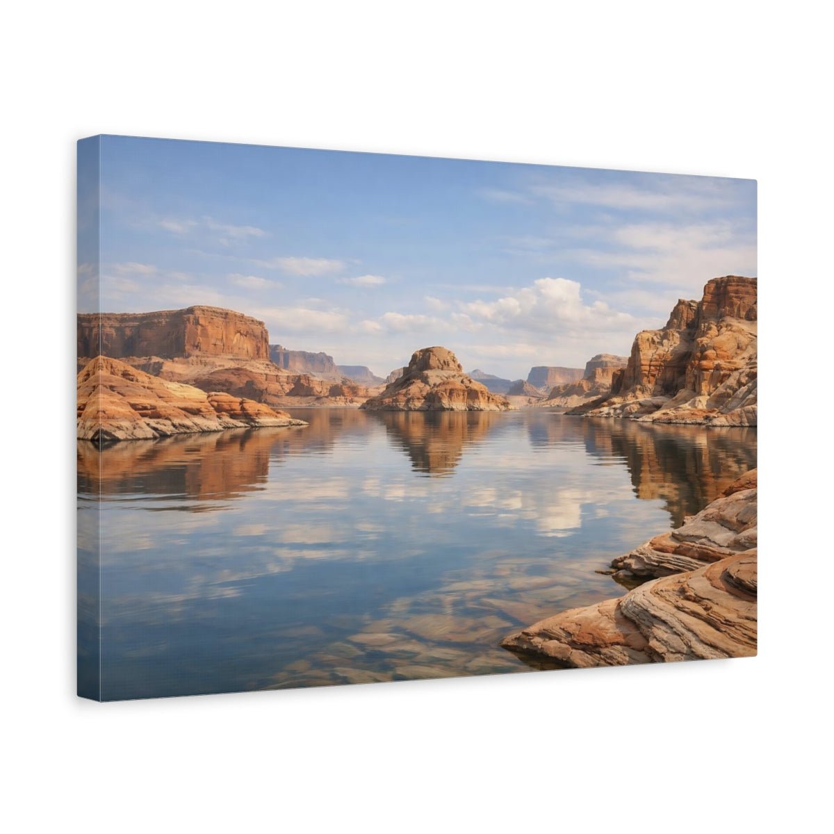 Nature Canyon Lake Landscape - Canvas Wall Art Print - YesArtYes
