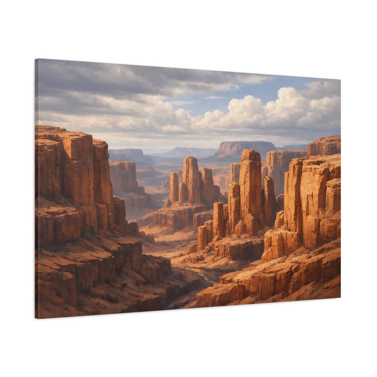 Nature Canyon Orange And Brown - Canvas Wall Art Print - YesArtYes