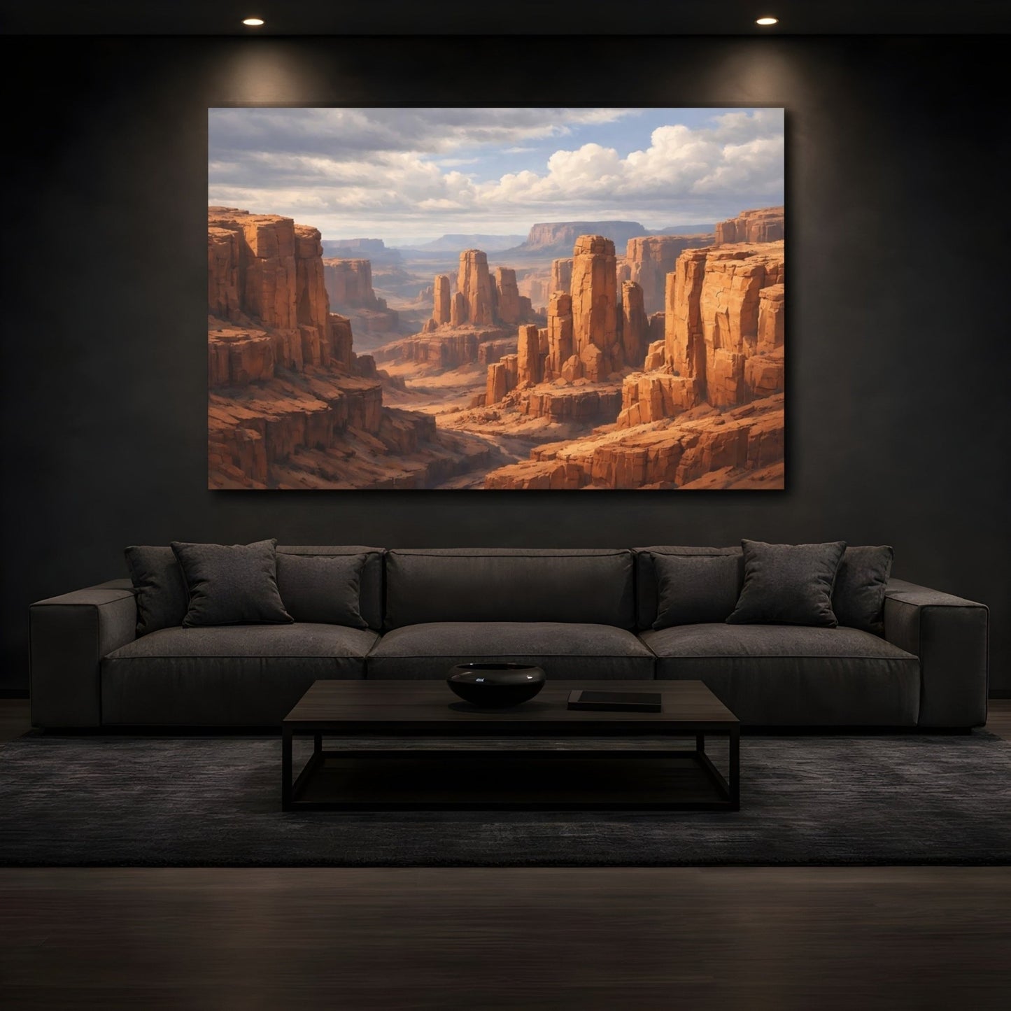 Nature Canyon Orange And Brown - Canvas Wall Art Print - YesArtYes