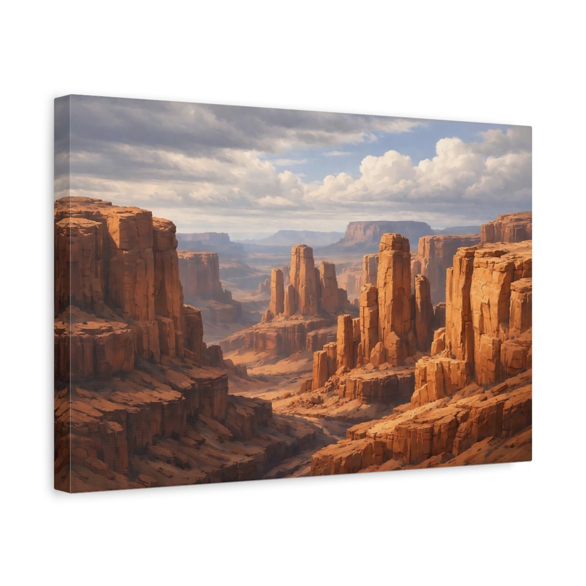 Nature Canyon Orange And Brown - Canvas Wall Art Print - YesArtYes