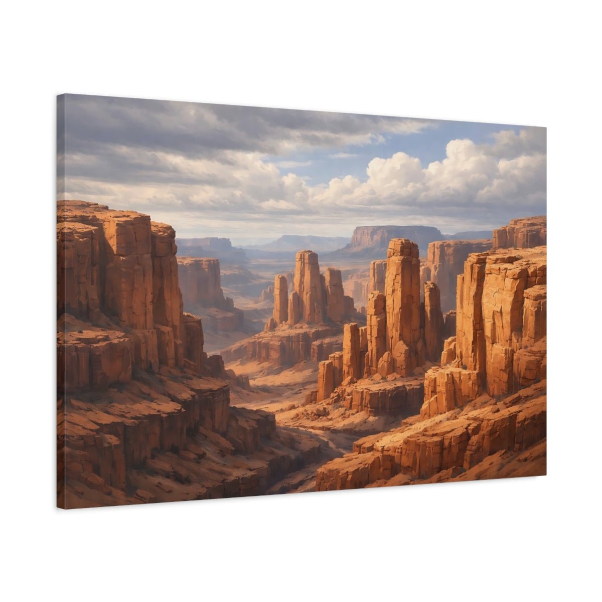 Nature Canyon Orange And Brown - Canvas Wall Art Print - YesArtYes