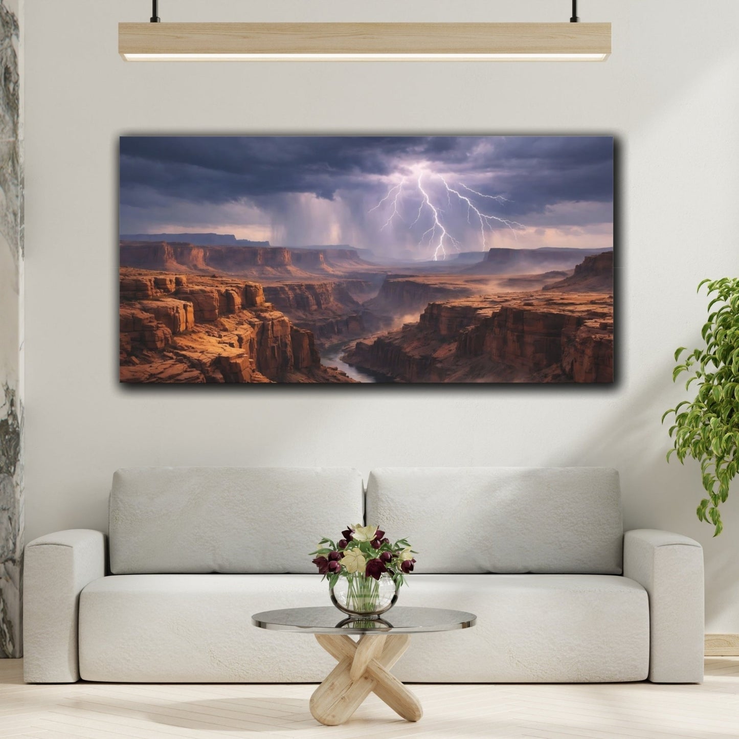 Nature Canyon Storm - Canvas Wall Art Print - YesArtYes