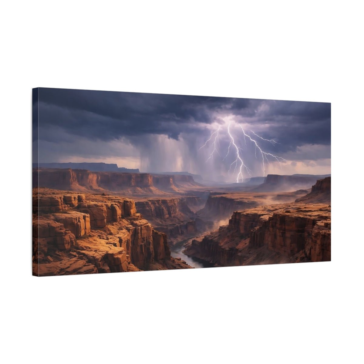Nature Canyon Storm - Canvas Wall Art Print - YesArtYes