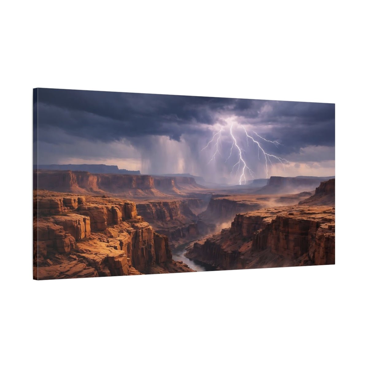 Nature Canyon Storm - Canvas Wall Art Print - YesArtYes