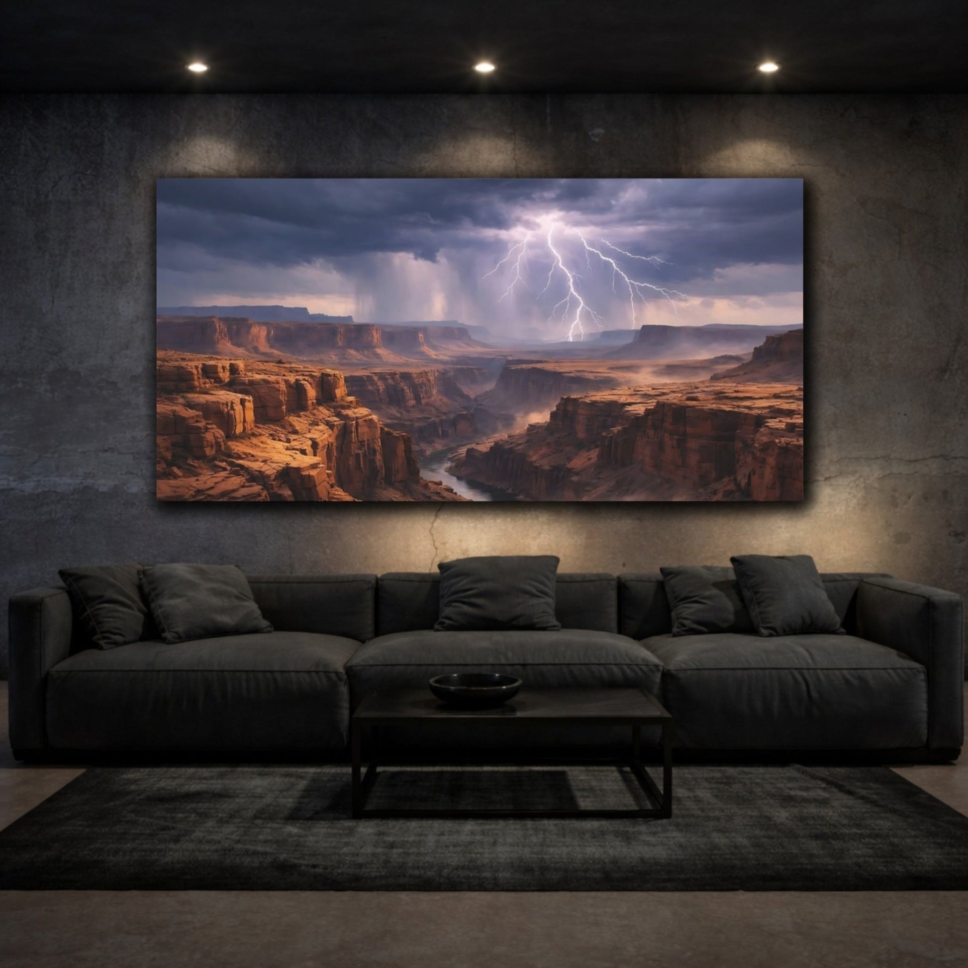 Nature Canyon Storm - Canvas Wall Art Print - YesArtYes