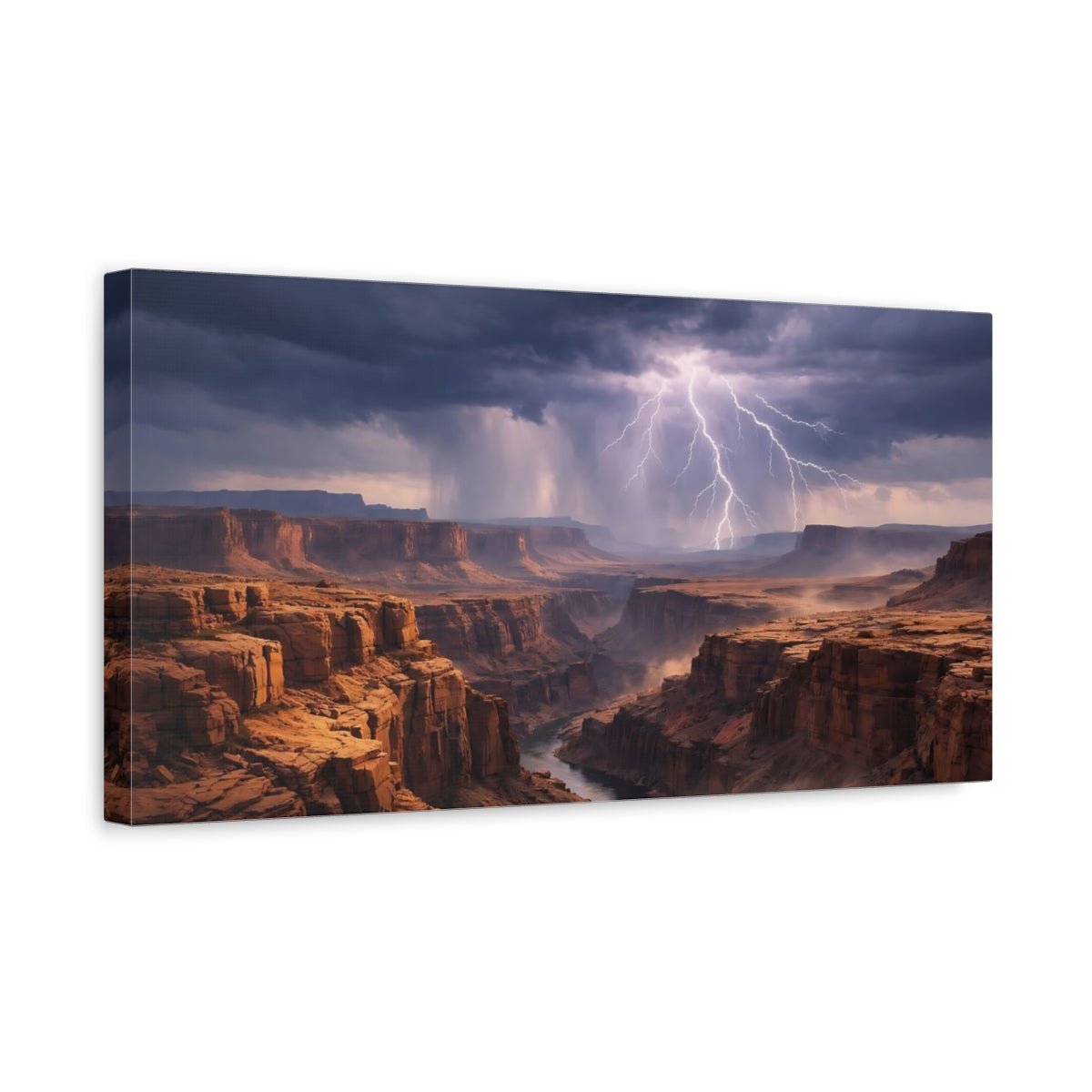Nature Canyon Storm - Canvas Wall Art Print - YesArtYes