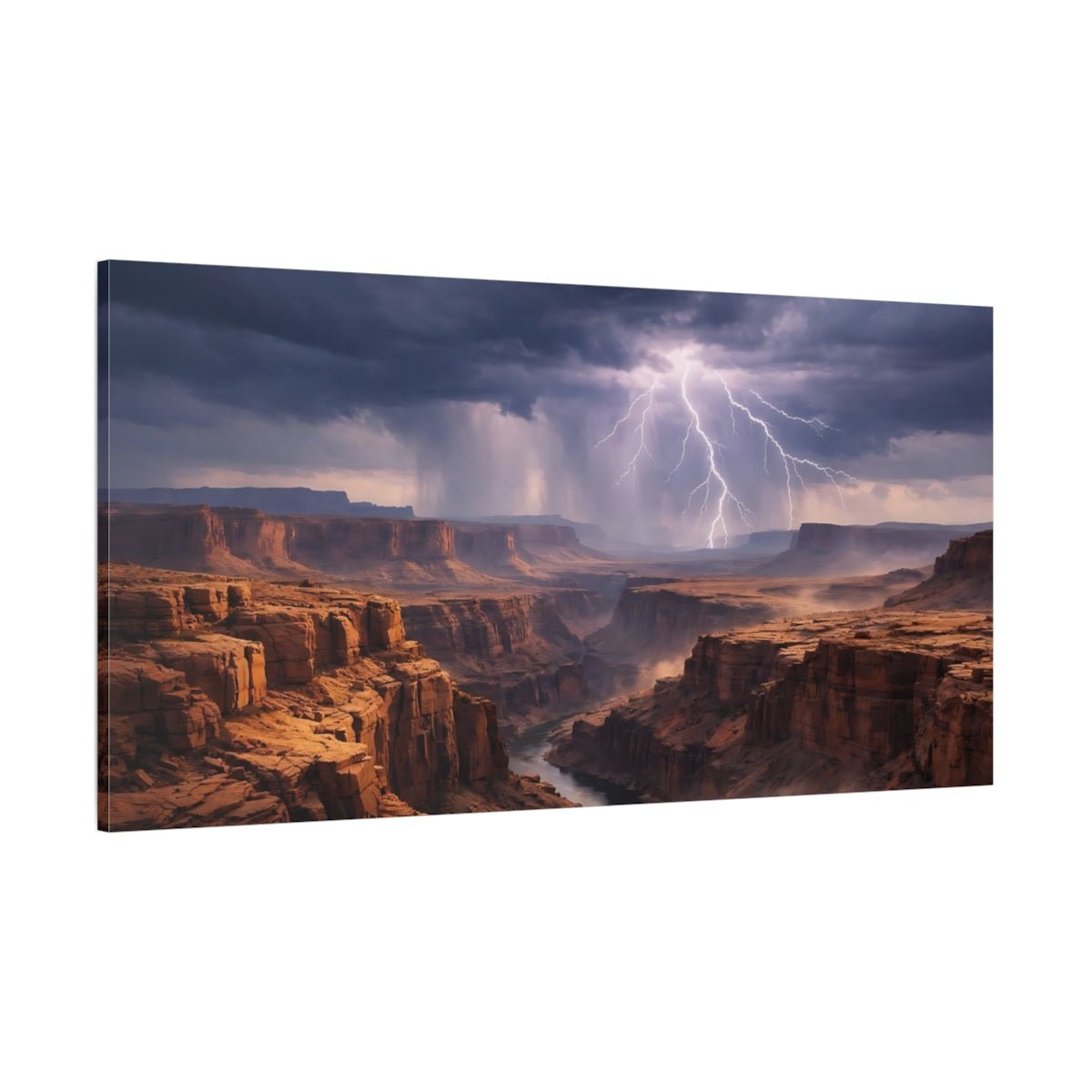 Nature Canyon Storm - Canvas Wall Art Print - YesArtYes