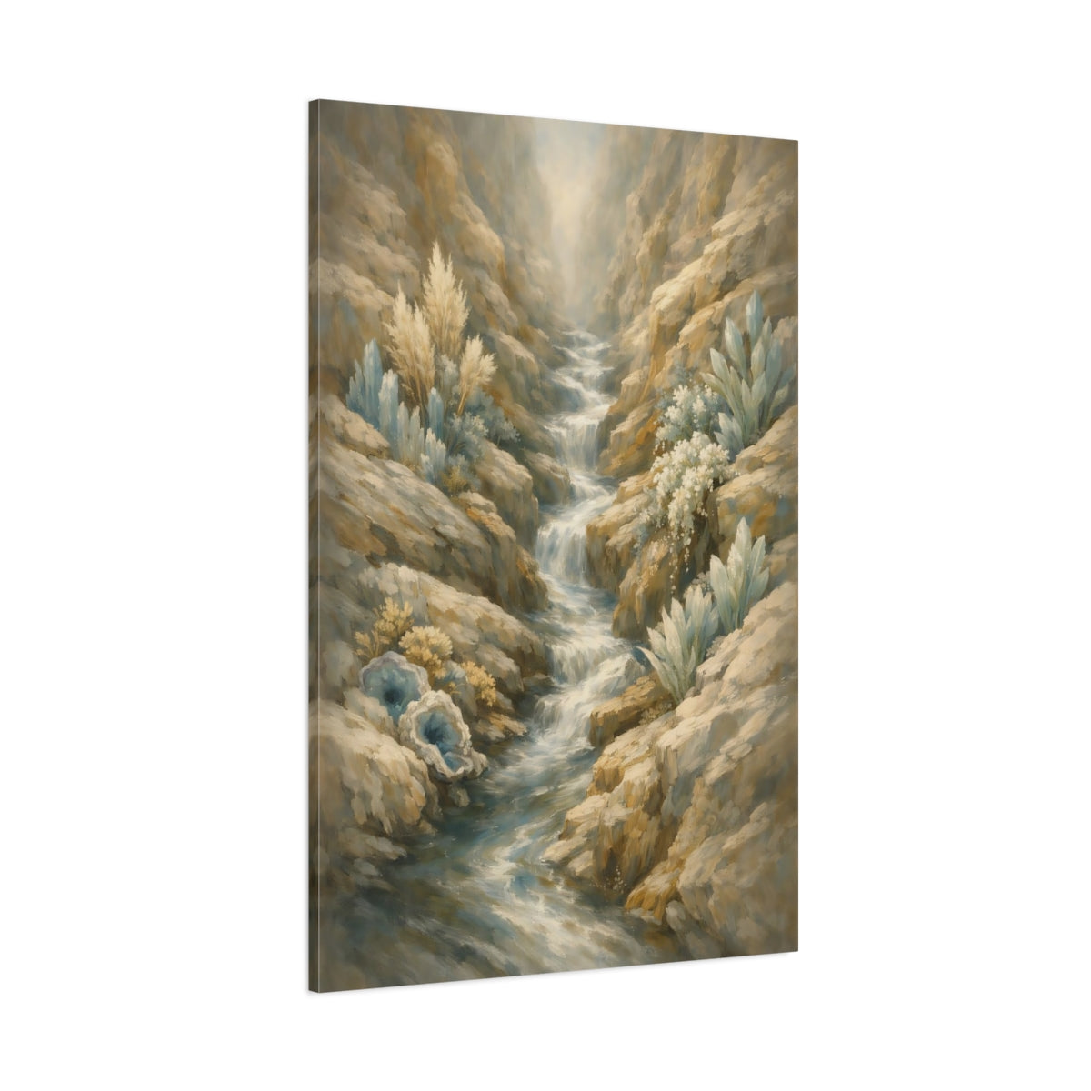 Main Mockup. Nature Canyon Stream Crystal Canyon shown as stretched canvas wall art