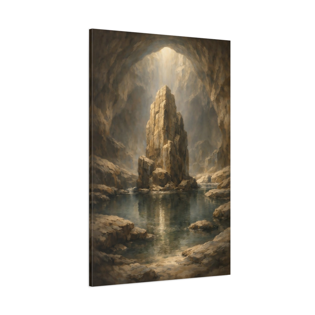 Main Mockup. Nature Cave Interior Cave Landscape shown as stretched canvas wall art