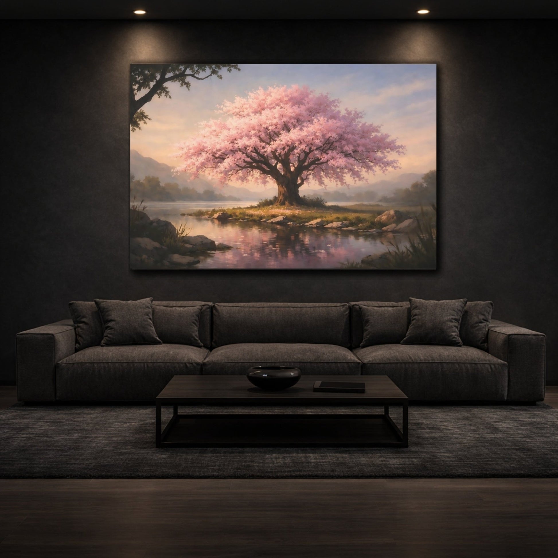 Nature Cherry Blossom Pink - Canvas Wall Art Print - YesArtYes