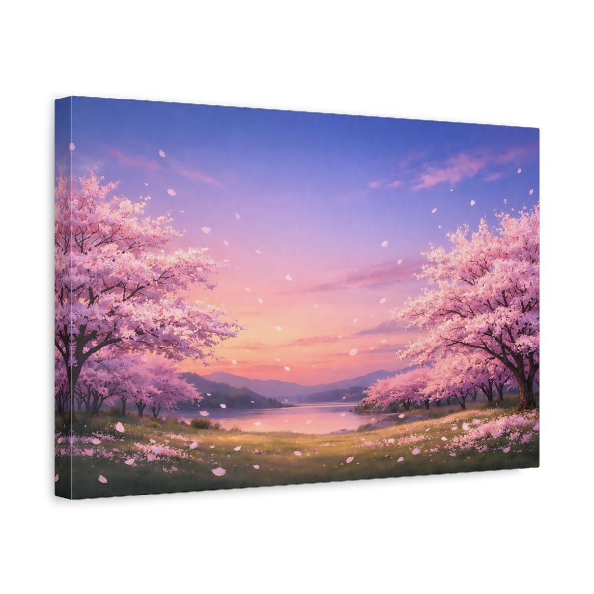 Nature Cherry Blossom Pink - Canvas Wall Art Print - YesArtYes