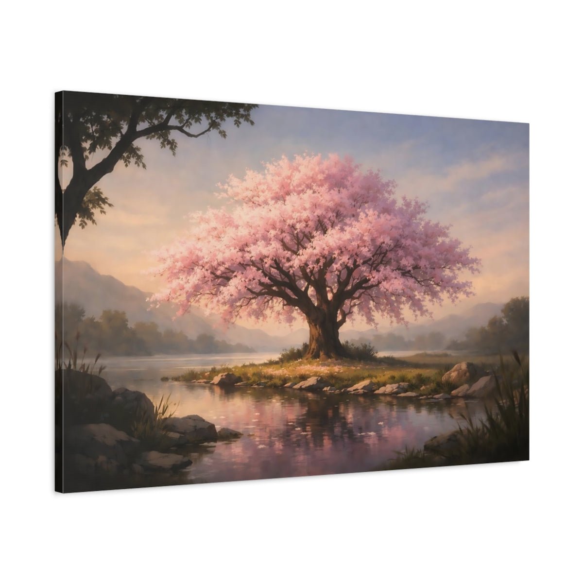 Nature Cherry Blossom Pink - Canvas Wall Art Print - YesArtYes