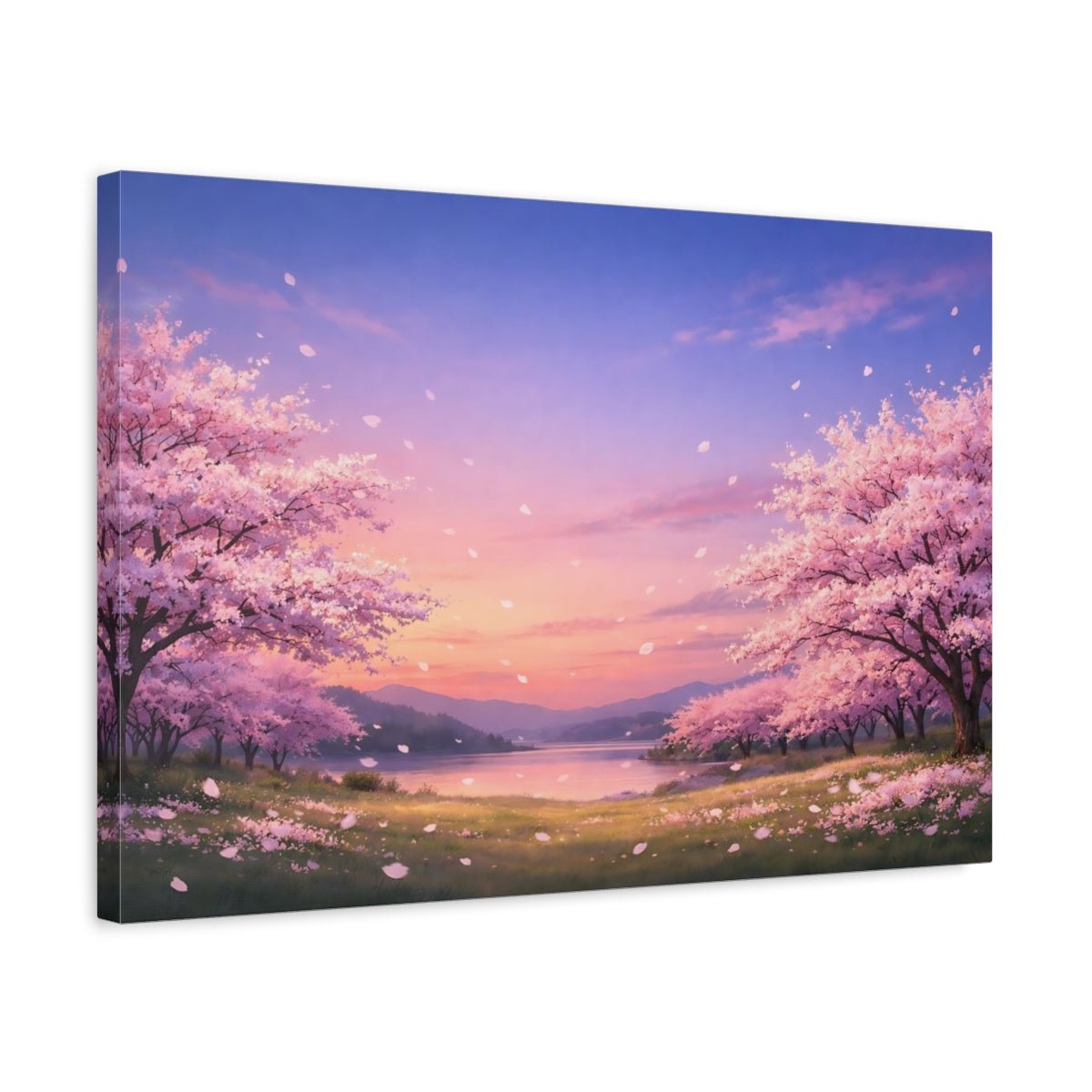 Nature Cherry Blossom Pink - Canvas Wall Art Print - YesArtYes