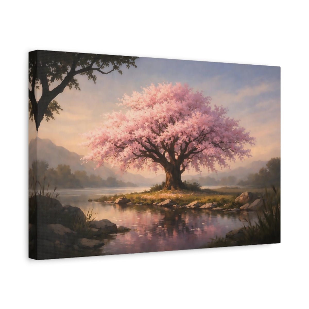 Nature Cherry Blossom Pink - Canvas Wall Art Print - YesArtYes