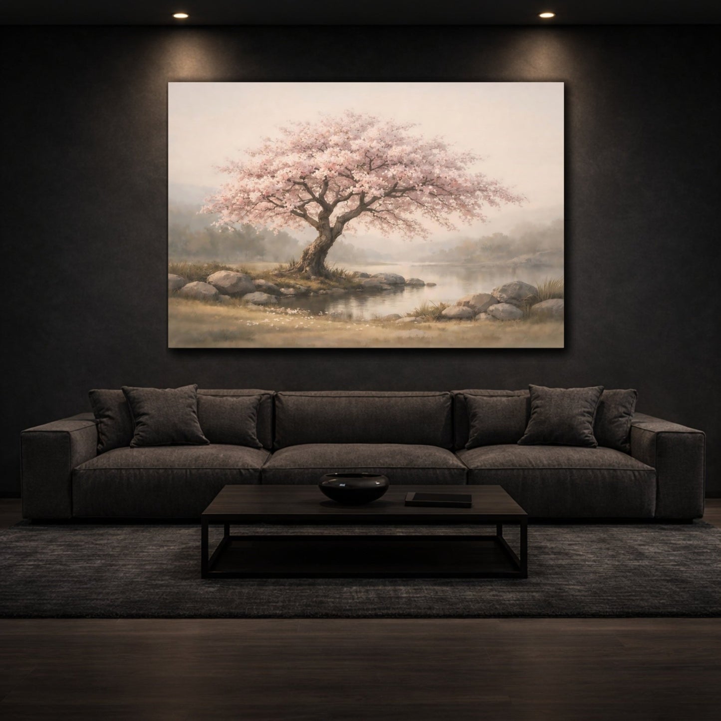 Nature Cherry Blossom Tree Pink - Canvas Wall Art Print - YesArtYes