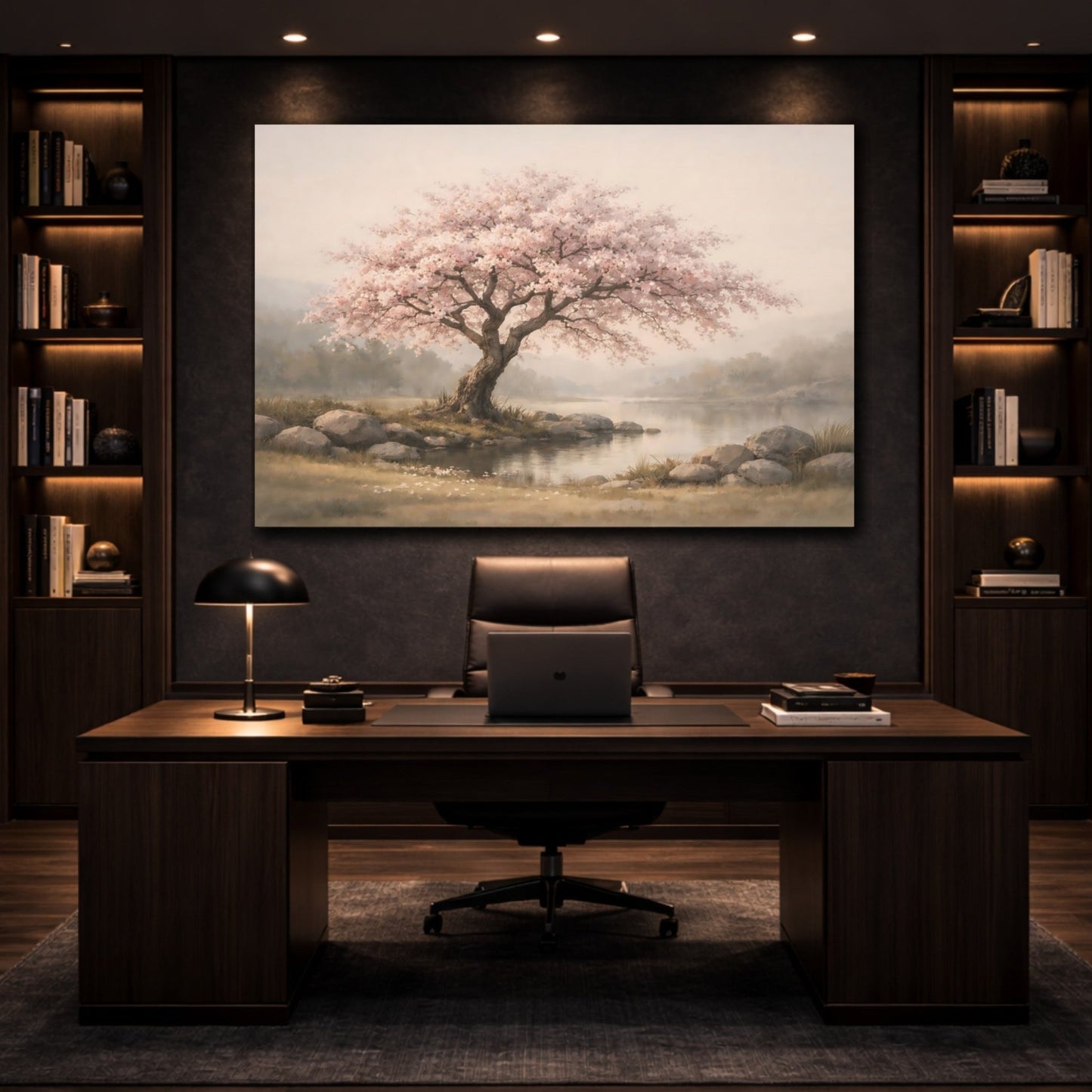 Nature Cherry Blossom Tree Pink - Canvas Wall Art Print - YesArtYes
