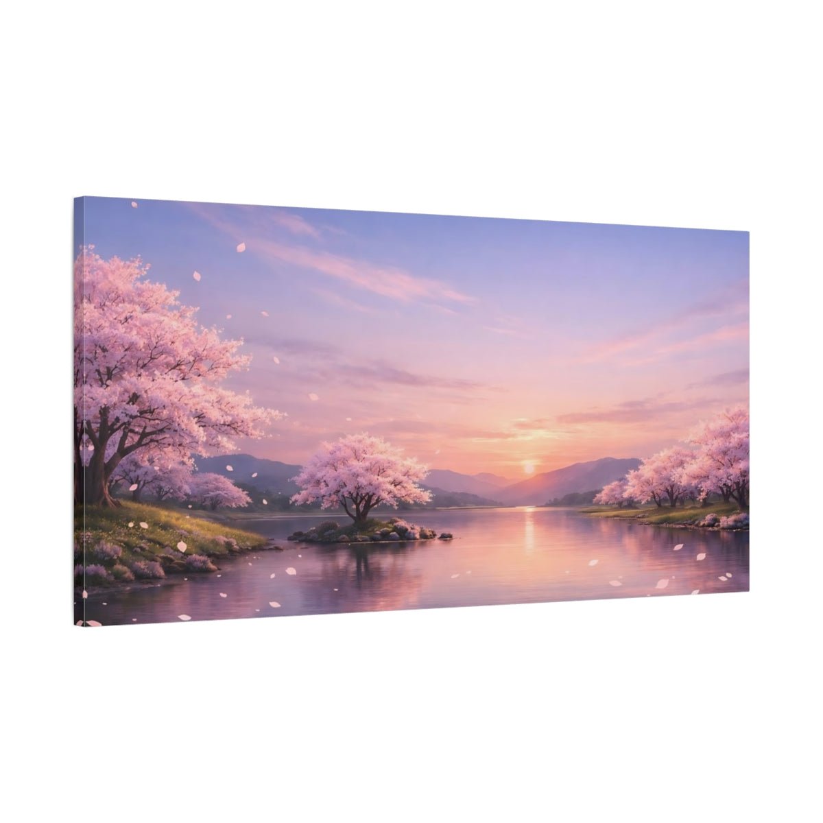 Nature Cherry Blossoms Pink - Canvas Wall Art Print - YesArtYes
