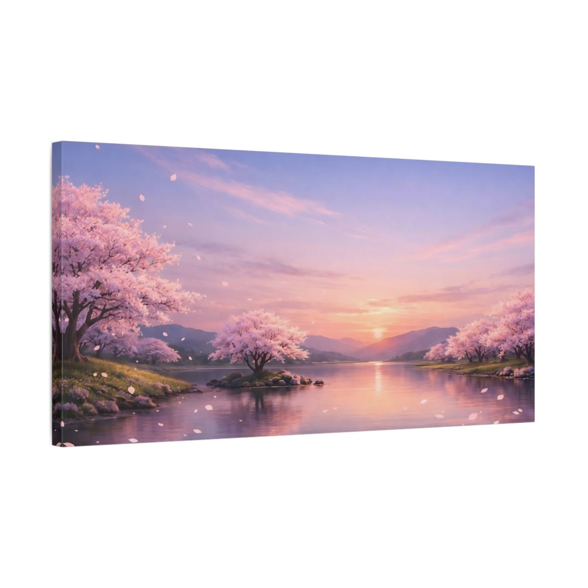 Nature Cherry Blossoms Pink - Canvas Wall Art Print - YesArtYes