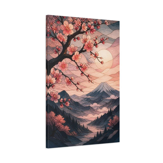 Nature Cherry Blossoms Sakura Canvas Print Wall Art – living room Decor, Main - YesArtYes