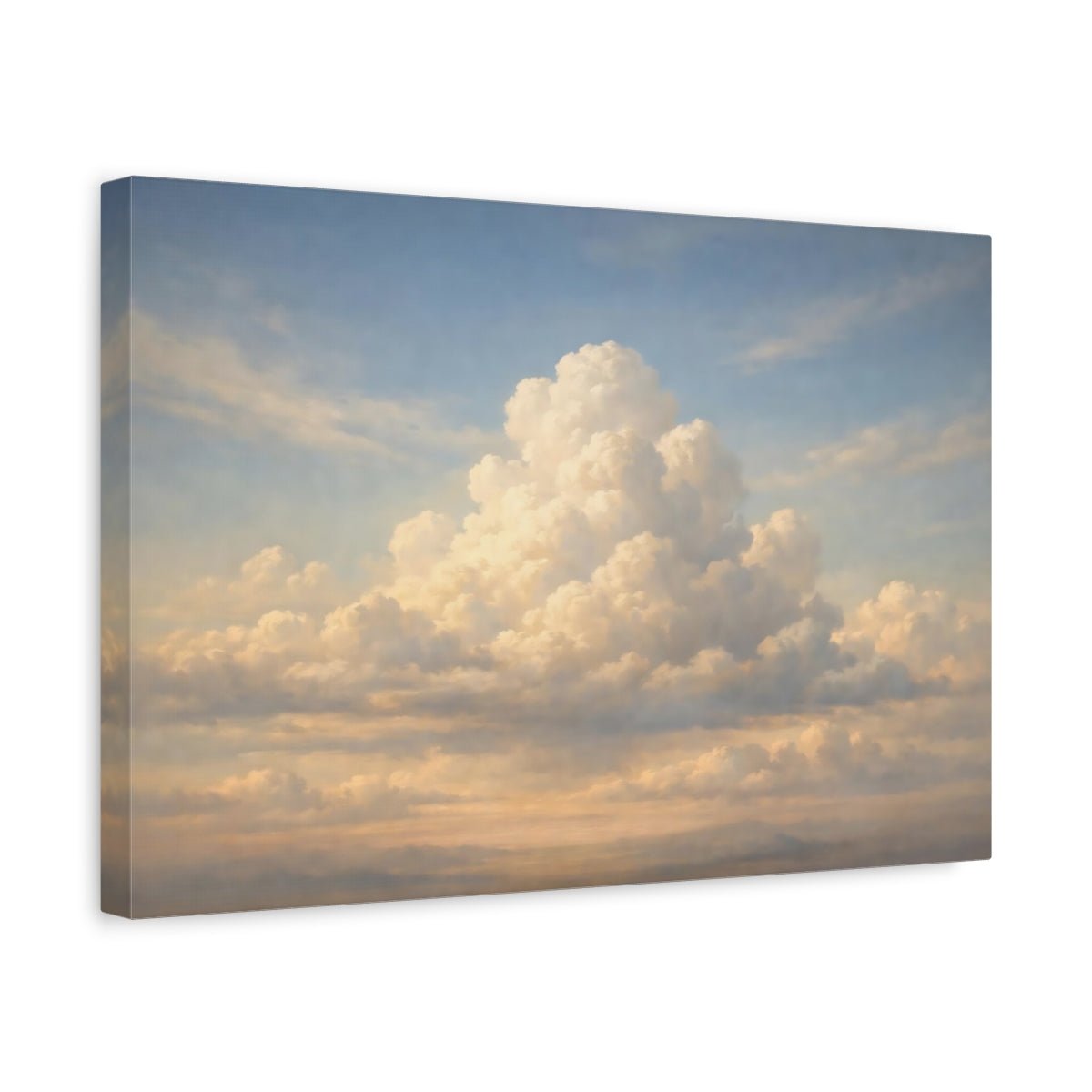 Nature Clouds Blue And Gold - Canvas Wall Art Print - YesArtYes