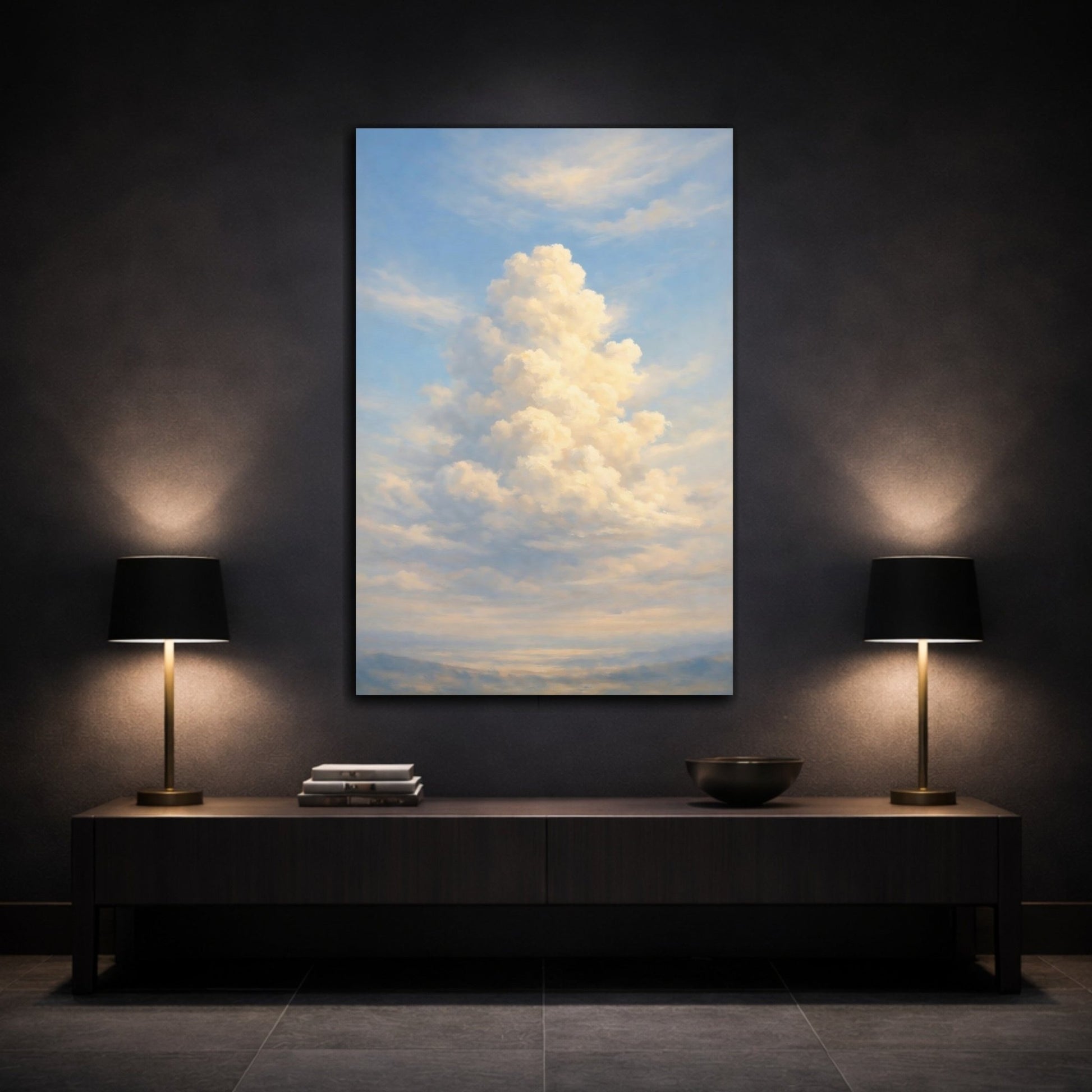 Nature Clouds Blue Sky - Canvas Wall Art Print - YesArtYes
