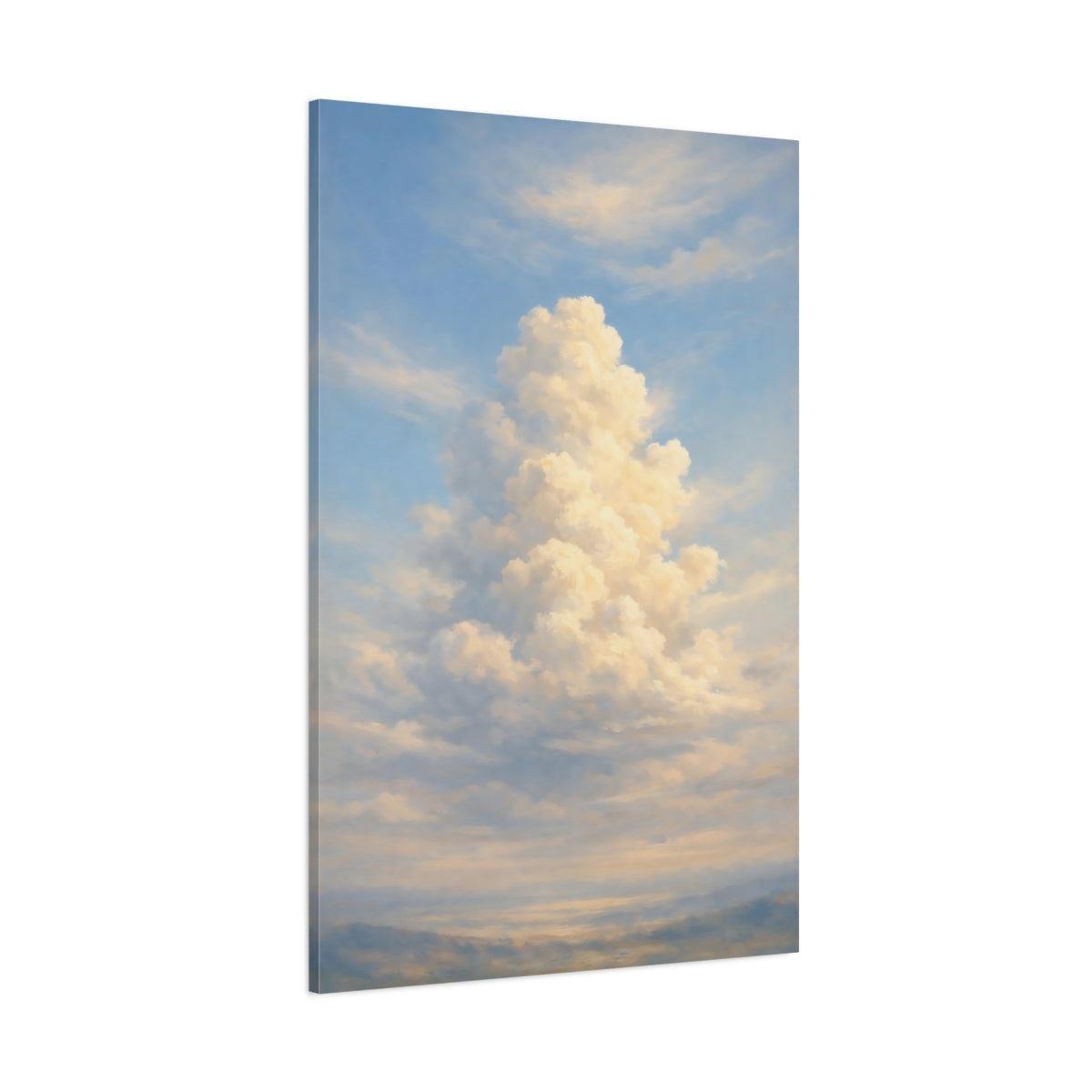 Main Mockup. Nature Clouds Blue Sky Clouds shown as stretched canvas wall art