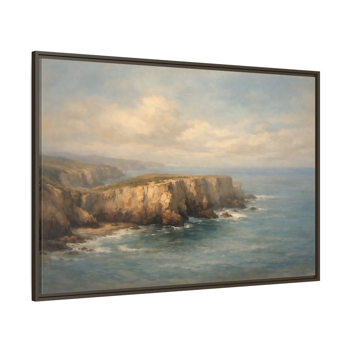 Main Mockup. Nature Coastal Cliffs Coastal Cliffs shown as stretched canvas wall art
