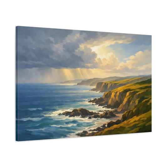 Nature Coastal Cliffs Landscape - Canvas Wall Art Print - YesArtYes