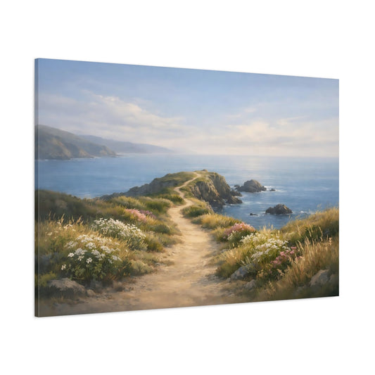 Nature Coastal Path shown as stretched canvas wall art