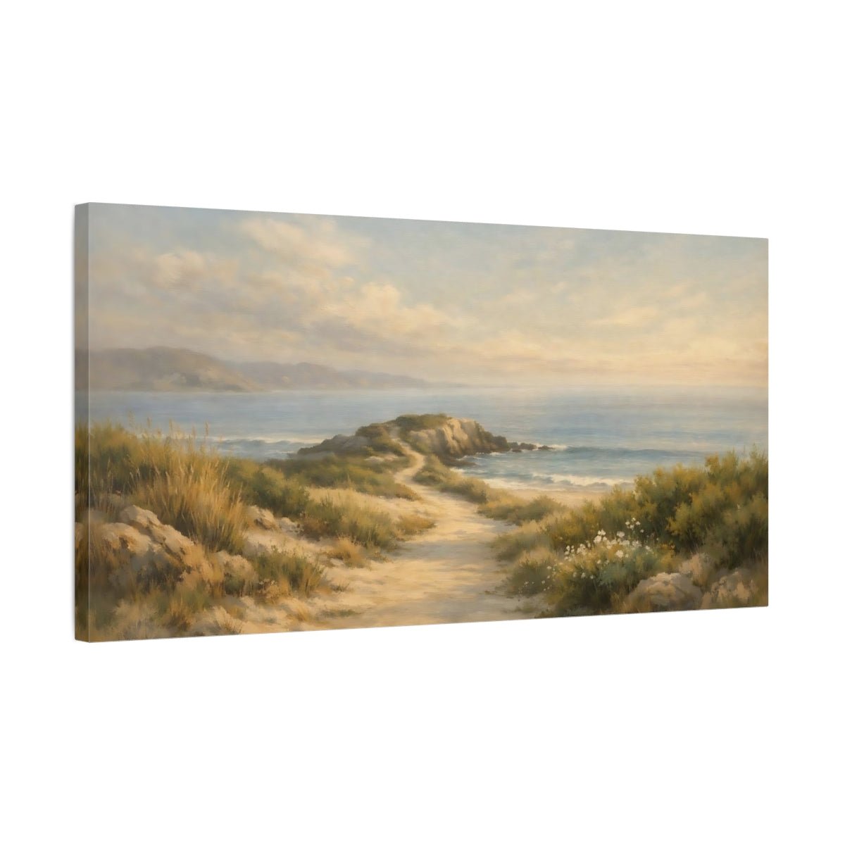 Nature Coastal Path Landscape - Canvas Wall Art Print - YesArtYes