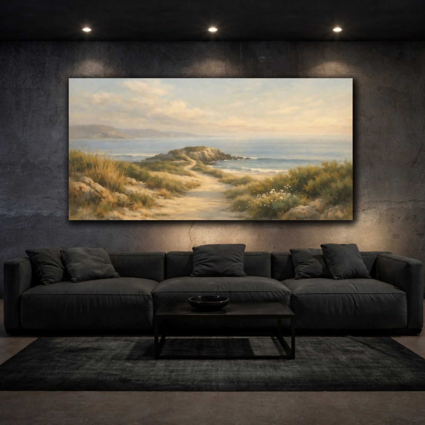 Nature Coastal Path Landscape - Canvas Wall Art Print - YesArtYes