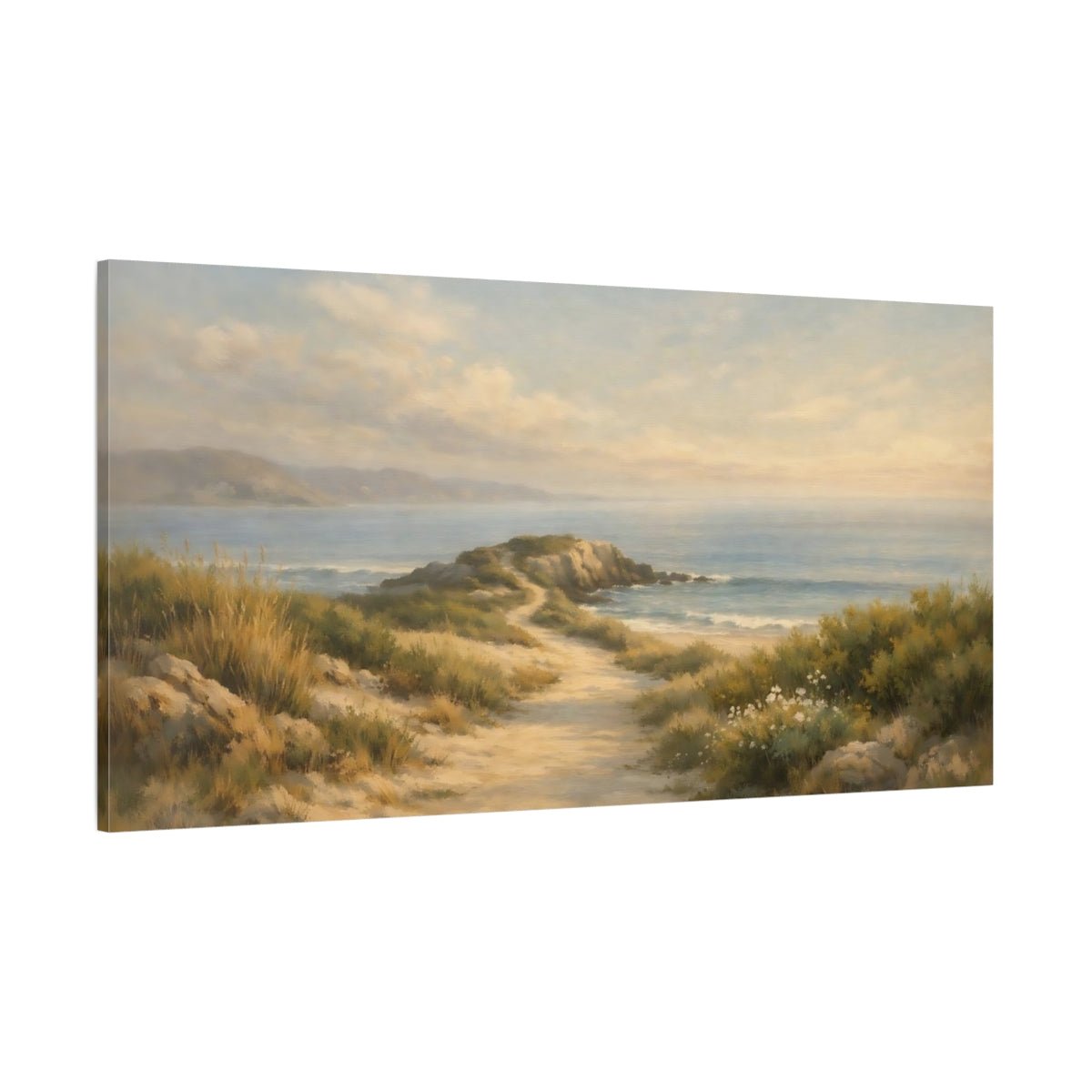Nature Coastal Path Landscape - Canvas Wall Art Print - YesArtYes