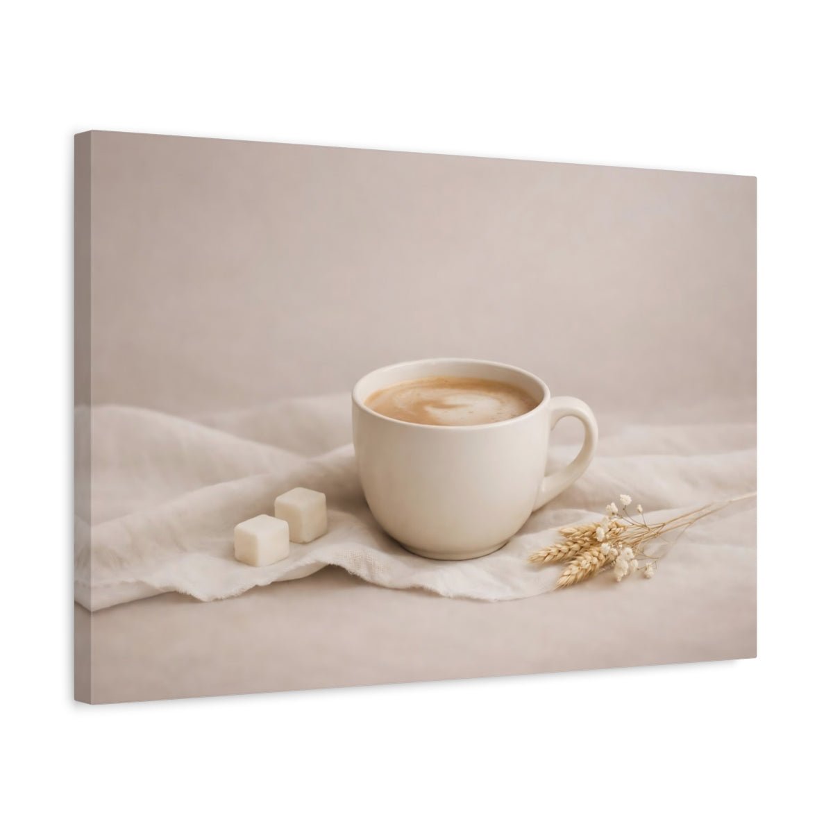 Nature Coffee Cup Neutral Still Life - Canvas Wall Art Print - YesArtYes