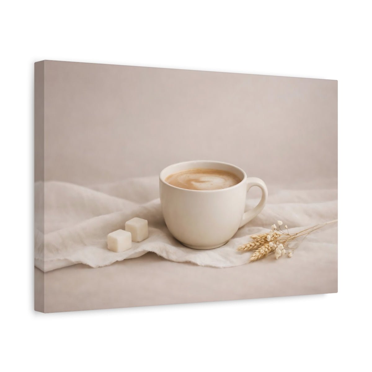 Nature Coffee Cup Neutral Still Life - Canvas Wall Art Print - YesArtYes